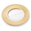 Classic Touch Set of 4 Glass Chargers With Gold Dotted Border - 13"D - 3 of 4