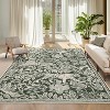 Washable Runner Rug, Modern Tiger Woodcut Hallway Runner, Thin Low Pile Foldable Carpet with Non-Slip Rubber Backing for Kitchen - 2 of 4