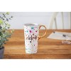 Evergreen Beautiful Celebrate Ceramic Travel Cup with Lid - 5 x 4 x 7 Inches Homegoods and Accessories for Every Space - 4 of 4