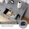 Coucheta Dresser for Bedroom, 6 Chest of Drawer Dresser Organizer, Modern Wood Storage Cabinet for Living Room, Closet Storage, Entryway, Hallway - 4 of 4