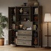 FUFU&GAGA Multifunctional Storage Cabinet Bookcase Display Cabinet with Drawers, Adjustable Shelving & Safety Features - 3 of 4