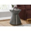 Monarch Specialties Accent Table Side Round End Nightstand Lamp Living Room Bedroom Metal Laminate Black Contemporary Modern - 2 of 4