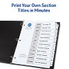 Avery Jan-Dec Dividers for 3 Ring Binders, 12 Tabs per Set, Customizable Table of Contents, Classic White Tabs (6 Sets of 11826) - 2 of 4