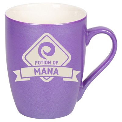 100 North Magic Potion 10 Ounce Passion Purple Metallic Finish, Comfortably Fits Your Hands, New Bone China Coffee Tea Cup Mug, Potion Of Mana