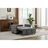 46.46'' Linen 3-in-1 Convertible Pull Out Sleeper Chair with Adjustable Backrest, USB Ports, and Side Pockets - 2 of 4