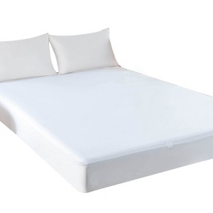Aoibox Waterproof Twin XL Mattress Protector for College Dorm Beds Fitted Sheet Style Soft Noiseless Durable Cover 80x39x14 - 1 of 4