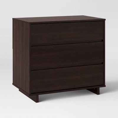 Modern 3 Drawer Dresser Espresso - Room Essentials™