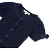 Hope & Henry Girls' Short Sleeve Button Front Sweater Romper, Kids, 6 - 2 of 3