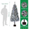 Christmas Decorations Snow-Flocked Artificial Christmas Tree Realistic PE Spruce with Dense Branch Tips,Premium Pre-Lit Tree for Living Room,Entryway - 2 of 4