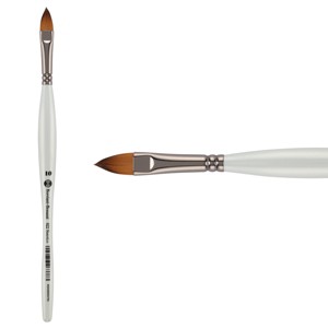 Borciani e Bonazzi UNICO Fiamatto Synthetic Series 822 Paint Brush, Cat's Tongue Size 10 - For Acrylic and Watercolor Painting - Ergonomic Handle, - 1 of 4