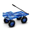Landworks Heavy Duty Utility Wagon 400LB Capacity - For Hauling Wood, Tools, & Materials (Blue) - 2 of 4