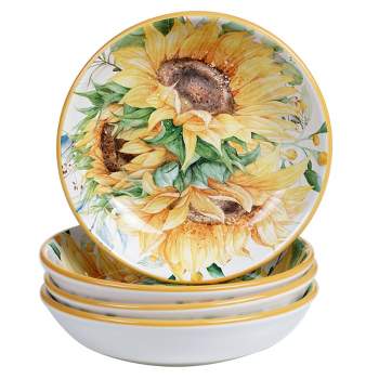 36oz 4pk Earthenware Sunflower Fields Soup Bowls - Certified International