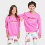 Kids' J'Adore Christmas Matching Family Sweatshirt - Wondershop™ Pink