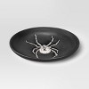 6.125" Halloween Stoneware Spider Appetizer Plate Black - Threshold™: Round, Microwave & Dishwasher Safe, Handcrafted - 3 of 3