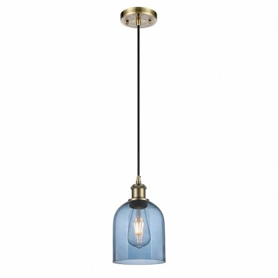 Bella - 1 Light Cord Hung Mini Pendant In Industrial Style-9.5 Inches Tall and 5.5 Inches Wide