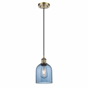 Bella - 1 Light Cord Hung Mini Pendant In Industrial Style-9.5 Inches Tall and 5.5 Inches Wide - 1 of 1