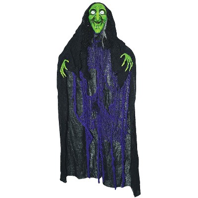 Sunstar Talking Witch Hanging Halloween Decoration - 47 In - Black : Target