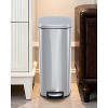 Slim Kitchen Trash Can 13 Gallon, Narrow Stainless Steel Bin with Removable Bucket & Soft Close Lid - 4 of 4