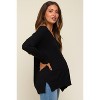 Pinkblush Black Long Sleeve Side Slit Maternity Sweater - 2 of 4