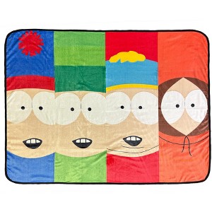 South Park Blanket Kenny Kyle Eric Stan 90s Series Throw 45" X 60" Multicolored - 1 of 4
