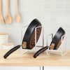 LunaLulinlk 3 Piece Plate Organizer for Kitchen Cabinet, Shelf, 2 Sizes for Pots, Pans, Cutting Boards (White) - 2 of 4