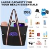 FATMOON Beach Tote Bag Waterproof Sandproof Mesh Swiming Pool Bag with Zipper for Summer Vacation - 4 of 4