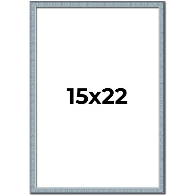 PosterPalooza | Textured Blue Picture Frame - UV Acrylic, Foam Board Backing, Hanging Hardware