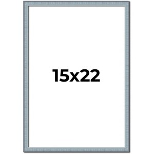 PosterPalooza | Textured Blue Picture Frame - UV Acrylic, Foam Board Backing, Hanging Hardware - 1 of 4