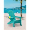 TiramisuBest Folding Chair,All-Weather Outdoor Chair with Armrests, Ergonomic Stackable Lounge Chair, Dark Green, 380 lbs Capacity - 3 of 4