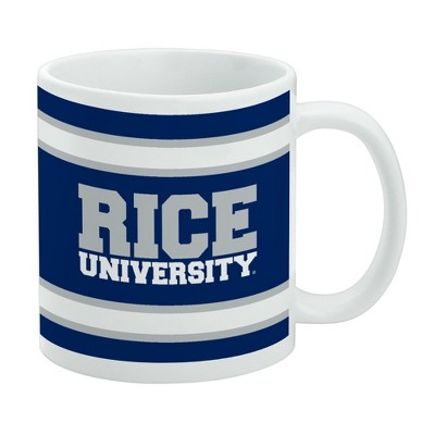 Rice University Stripes Ceramic Coffee Mug Novelty Gift Mugs for Coffee Tea and Hot Drinks 11oz White