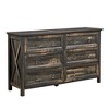KIGFTSOD Farmhouse 6 Drawers Dresser for Bedroom, Wood Rustic Wide Chest of Drawers, Storage Dressers Organizer for Bedroom - 2 of 4