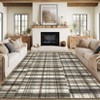 Modern Large Striped Geometric Machine Washable Area Rug Stain Resistant Throw Carpet Non Slip Low Pile Mat - 3 of 4