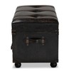 Callum Distressed Faux Leather Storage Ottoman with Lift-Up Lid & Drawers - Baxton Studio - 4 of 4