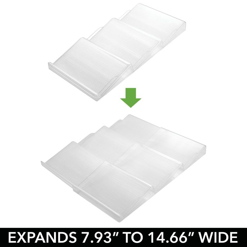 mDesign Expandable Plastic Spice Rack Kitchen Drawer Organizer, 3 Tiers, 3 of 10