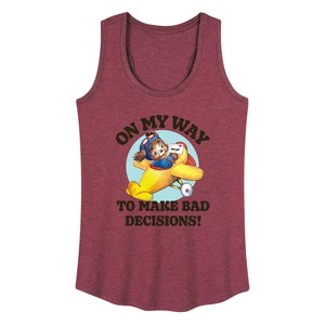 Women's - Instant Message - Flying Away Graphic Racerback Tank - 1 of 4