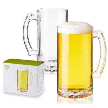 Beer Mugs for Freezer,Freeze Beer Glasses,Double-Wall Borosilicate