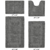Lux Premium 100% Cotton Tufted Solid Reversible 4 Piece Bath Rug Set – Ultra-Soft, Water-Absorbent, Durable, Machine Washable Bathroom Rug - 2 of 4