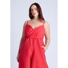 ELOQUII Women's Plus Size Wide Leg Jumpsuit - 18, Red - 4 of 4