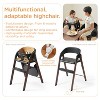 KUB 3 in 1 Foldable High Chairs for Babies and Toddlers with 5 Point Harness, Removable Tray & Seat, Convertible Infant Feeding Chair, Black - 2 of 4