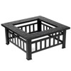 SINGLYFIRE 32 Inch Fire Pit with Table for Outside Square Metal Firepit Black - image 4 of 4