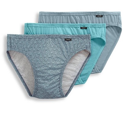 Jockey Mens Elance Bikini 3 Pack Underwear Bikini Briefs 100% Cotton Xl  Silver Line Grey/cloudy Day Geo/out Of The Blue : Target