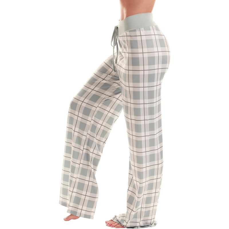 Just Love Womens Wide Leg Casual Comfy Flowy Loose Stretch - Palazzo Pajama Pants PJs, 2 of 4