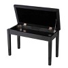 Tangkula PU Leather Piano Bench Solid Wood Padded Double Duet Keyboard Seat w/ Storage Box - 4 of 4