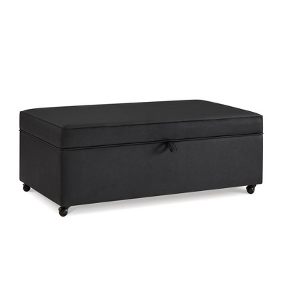 NicBex Storage Ottoman Bench for Bedroom,Modern Storage Bench with Wheels and Solid Wood Frame,Ottoman for Living Room,Bedroom,Entryway