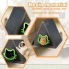 FONTOI Cat House Triangles Cats Shelter Feral with Escape Door of Cat Pattern Indoor Outdoor Easy Install Clean Balcony, Black, 23.82"*25.59"*25.67" - 4 of 4
