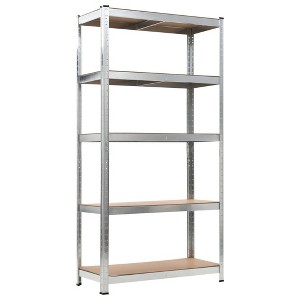 vidaXL 5-Layer Heavy-duty Shelf Silver Steel&Engineered Wood - 1 of 1