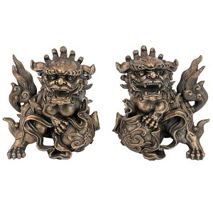 Design Toscano Shishi Foo Dogs Chinese Lion Statues - 1 of 4