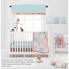 Bacati - Paisley Sophia Coral Aqua 10 pc Crib Bedding Set with 2 Crib Fitted Sheets - 4 of 4