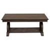 48" Wooden Classic Traditional Cocktail Table with Bottom Shelf and Scrolled Base for Living Room - 4 of 4