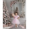 2Bunnies Girls 1-8Y Beaded Sequin Embellished Tulle Puff Sleeve Christmas Party Dress - 3 of 4